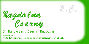 magdolna cserny business card